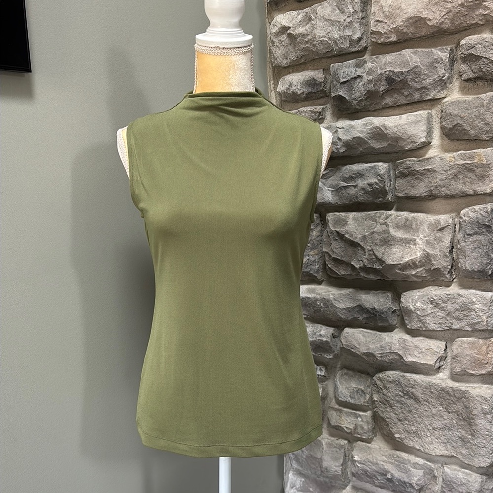 Catherine Malandrino, Olive Green Sleeveless Women's Top, S